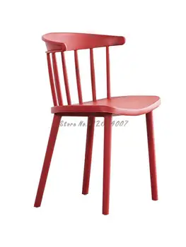 כיסא פשוט צואה משענת בבית האוכל כיסא פלסטיק נטו אדום השולחן קרן הכיסא נורדי עצלן ומתן פנאי הכיסא