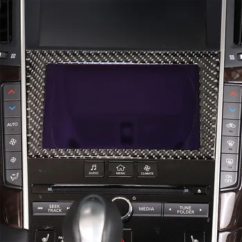 לאינפיניטי Q50 Q50L Q60 2015-2022 רך סיבי פחמן המכונית מסוף ניווט GPS מסך מסגרת הכיסוי לקצץ מדבקה אביזרי רכב