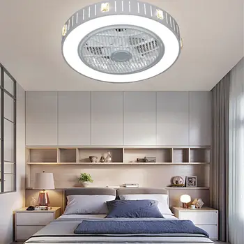 מודרני LED חכמה מאוורר תקרה אור 3-ציוד שליטה מרחוק השינה סיבוב נברשת מקורה בסלון תליון אוהד מנורה 40 וואט