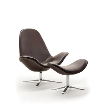 מודרני נורדי בצורת עיצוב פיברגלס רוטרי כורסה עם אינטרנט מפורסמים יצירתיים פנאי הכיסא משענת הכיסא.