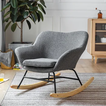 מודרני נורדי הכיסא הסלון קטיפה נדנדה מעץ מעצב יוקרה טרקלינים הכיסא בודדים Sillas Plegables רהיטים MQ50KT
