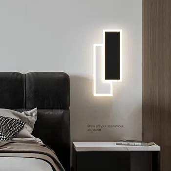 מודרני פשוט מנורת קיר רקע החדר תאורה חוסכי אנרגיה, הגנה על העין מנורת לילה רב-סצנה החלים תאורת Led