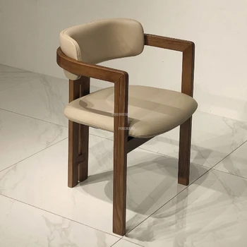 מודרנית מעצבים עץ, כסאות אוכל פשוט ריהוט חדר האוכל בבית טרקלין משענת הכורסה במטבח מסעדת מלון הכיסא