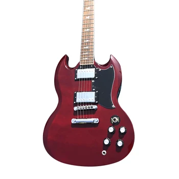 מותאם אישית חנות SG400 באיכות גבוהה גיטרה חשמלית חומרת כסף עם שני טנדרים עבור משלוח חינם