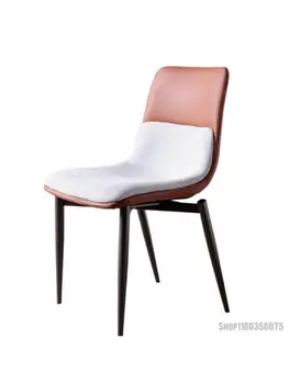 מותאם אישית נורדי אור יוקרה מינימליסטי עור האוכל הכיסא מעצב נטו אדום מסעדה מלון כיסא מודרני מינימליסטי הביתה בחזרה
