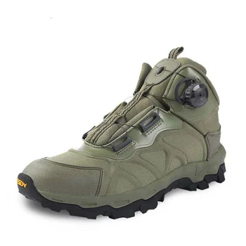 מותג טקטי מגפיים צבאיים קרביים חיצונית תגובה מהירה לנשימה גברים נעלי צבא הקרסול בטיחות טיפוס