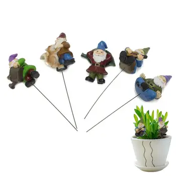 מחשבים פיות הגינה מיניאטורות Gnome מיני חמוד גמד צלמיות צבעים בהירים מתיקות עציץ גמד קישוט