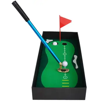 מיני גולף העט שולחן משחק גולף מיני קורס לשים ירוק 3 מועדוני הביצים ואת דגל מדומה גולף גולף לשים מאמן