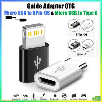מיקרו USB לאור OTG תואם לאייפון/oPad מתאם מיקרו USB מסוג C מטען מתאם העברת נתונים ממיר