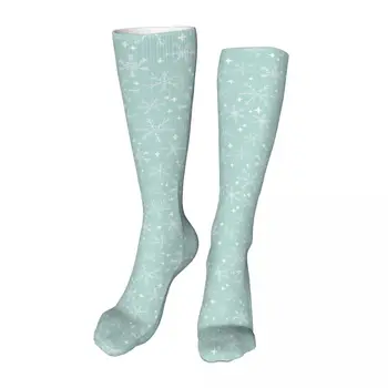 מנטה חמוד החורף פתית שלג חידוש הקרסול גרביים יוניסקס אמצע שוק גרביים עבות סריג רך מזדמן גרביים
