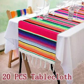 מקסיקני שרוואל שולחן רץ מקסיקנית, עיצוב חתונה, חיצוני פיקניקים, שולחן אוכל, 