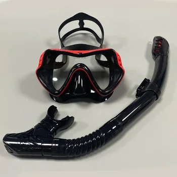 מקצועי סיליקון ציוד צלילה מסכת ציוד שנורקל מבוגרים אנטי ערפל UV עמיד למים לשחות משקפיים, גברים נשים משקפי מגן