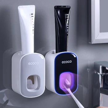 מתקן משחת שיניים אוטומטי Squeezers משחת שיניים שן אבק-הוכחה מחזיק מברשת שיניים הקיר לעמוד אביזרי אמבטיה סט