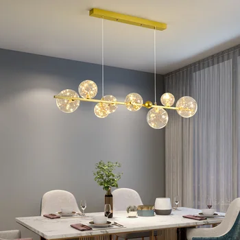 נברשות מודרניים פשוט מסעדה תליון מנורות הביתה תמלילים אווירה זמן LED נורדי אורות Luxurys שעועית קסם תאורה