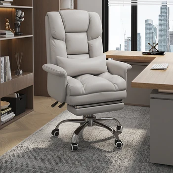 נוח הכיסא במשרד מעצב נייד ארגונומי הביתה מתגלגל עור כיסא המחשב הביתי לבן Sillas De Escritorio רהיטים