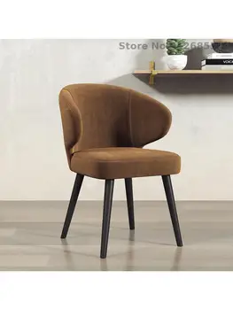 נורדי אור יוקרה האוכל הכיסא בבית האוכל פנאי כיסא מודרני פשוט יחיד ברזל בחזרה בכיסא נטו אדום הלבשה הכיסא