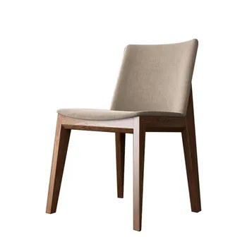 נורדי עץ מלא אפר משק הבית כסאות אוכל מודרני מינימליסטי יוקרה בד קפה כסאות יצירתי פנאי ומתן כיסאות