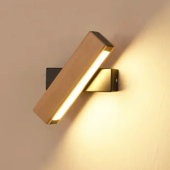 נורדי עץ פשוט LED מנורת קיר מודרני תאורה משתנה מסעדה בר סלון מרפסת מנורות קיר המסדרון עיצוב