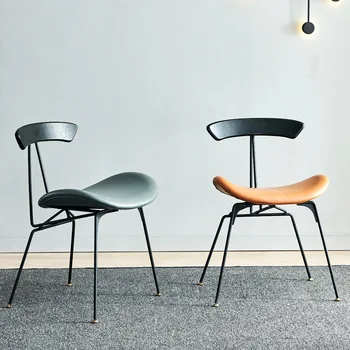 נורדי רטרו סגנון תעשייתי כיסא ברזל אמנות האוכל הכיסא קפה הכיסא מלון הכיסא אור פשוט יחיד איפור שרפרף כיסא יוקרה