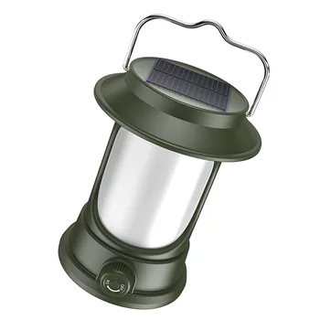 נייד קמפינג סוג מנורה-C USB טעינה סולארית LED בציר פנס קמפינג 150LM 1200mAh עמיד למים לטיולים נסיעות ברביקיו