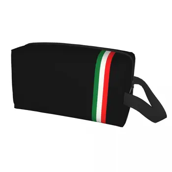 נסיעות מינימליסטי איטליה דגל תיק כלי הרחצה Kawaii גאווה איטלקית איפור קוסמטי ארגונית לנשים היופי אחסון ערכת הרחצה תיבת