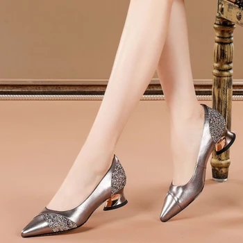 נעלי נשים נעליים D E Mujer אופנה נעלי מעורבים אור אור העקב מסיבת שמלה, עקבים גבוהים, בינוניים אלגנטיות