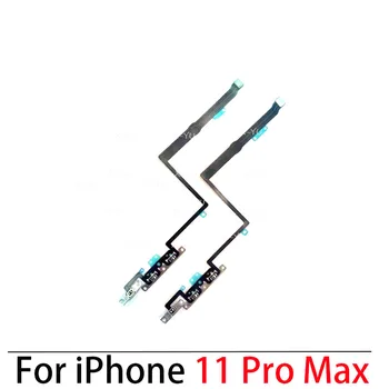 נפח להגמיש כבלים עבור iPhone 11 Pro / 11 Pro מקס מתג ההשתקה כפתור Flex עם תושבת המתכת באיכות גבוהה החלפת חלקים