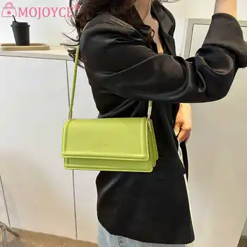 נשים Messenger Bag מוצק צבע תיקי Crossbody יניקה אבזם קיבולת גדולה לנשימה עמיד בפני השריטות הגברת פנאי יומית