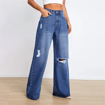 נשים החדשה של ג 'ינס גבוהה המותניים רפוי, דק הרגל מכנסי ג' ינס אלסטי הרזיה סלים נשים מכנסי ג ' ינס פשוט, עיצוב מעודן