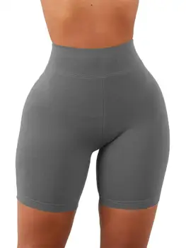 נשים חמות של אימון קצרים גבוהה המותניים שלל כושר יוגה מכנסיים תחת הרמת ספורט חותלות בסיסי מכנסיים קצרים