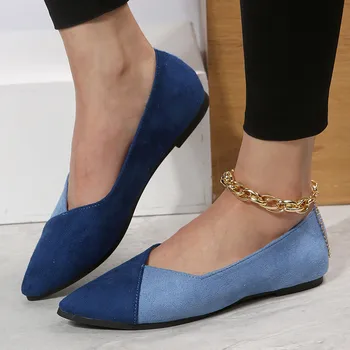 נשים נעלי סנדלי עקבים נשים נעלי אופנה, נוח רך שטוח סנדלי נעלי יחיד התאמת צבעים שטוח סנדלים