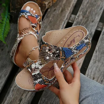 נשים סנדלים בוהמיה דגים הפה חוף נעלי בית סנדלים רומי החלקה נוח קל ללכת עם סנדלים נעלי נשים