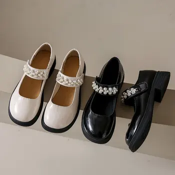 נשים תחרה עד נעלי יחיד 2023 אופנה פלטפורמה לוליטה גבירותיי נעלי מרי ג ' יין נעליים מזדמנים משאבות נקבה המכללה סגנון