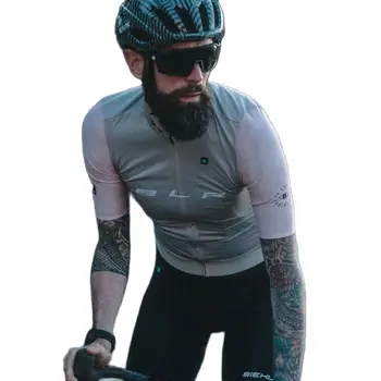סגנון חדש 2023 Biehler SYN אפור בהיר, קיץ חם רכיבה על אופניים ג ' רזי לנשימה מהירה ייבוש קצר שרוול חולצות רכיבה על אופניים