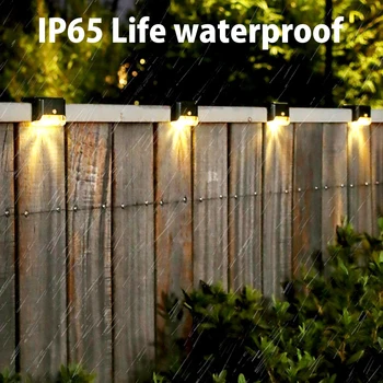 סולארית LED חיצונית שלב אור IP65 קישוט הגן מנורות קיר שלב סיפון אורות מנורות תאורת גן גדר החצר עיצוב