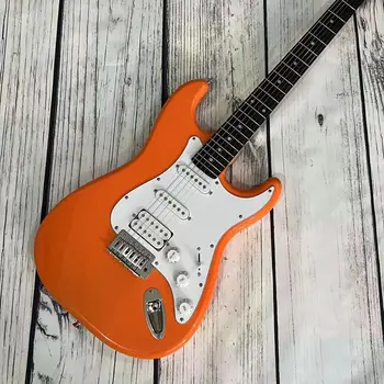 סט גיטרה חשמלית בצבע כתום גוף מוצק רוזווד Fretboard באיכות גבוהה Guitarra משלוח חינם