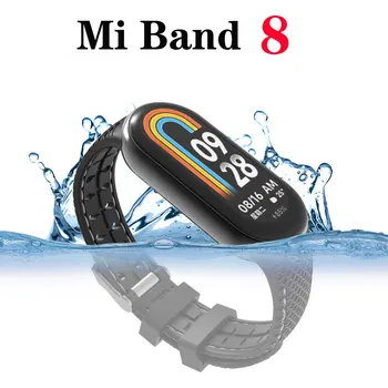 סיליקון רצועה על Mi Band 8 צמיד גומי רצועת שעון החלפת Smartwatch היד צמיד Correas Xiaomi Mi Band 8 הרצועה.