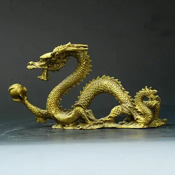 סין פליז מגולף ביד הפסל --- דרקון