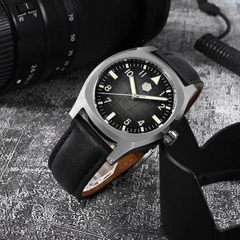 סן מרטין המקורי 38mm Mens ספורט שעון יוקרה ספיר PT5000/SW200 אוטומטי מכאני שעון יד תבנית רשת חיוג 10Bar