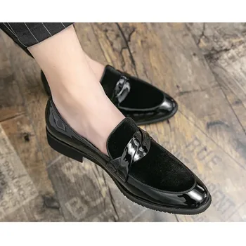 עור אמיתי אוקספורד חברתיים בני נעלי הנשף נעליים יוקרה נעלי אופנה שיזוף / שחור / חום שמלת Mens נעלי עסקי נעלי