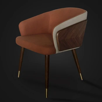 עור זהב משרד האוכל כיסא מתכת נורדי משענות יוקרה בסלון כיסאות מעצבים מודרני Sillones סלון הרהיטים במלון