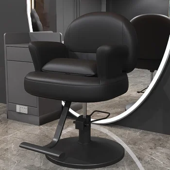 עור יוקרתי, סלון כיסא מספרה ניידת המסתובב שיער סלון הכיסא Hidraulic הרגל Cadeira רהיטים מסחריים