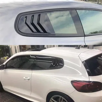 על 2PCS פולקסווגן Scirocco רכב סטיילינג פלסטיק ABS אחורי חלון משולש תריסים לכסות לקצץ שיפוץ אביזרים ספוילר 2009-2016