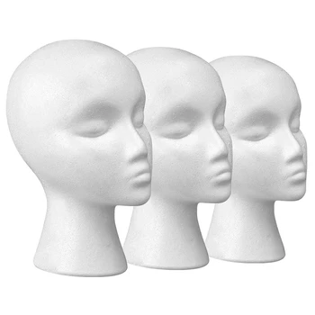 פאת הראש - נשים גבוהות קצף הבובה הפאה עמוד בעל סגנון, מודל ולהציג שיער, כובעים