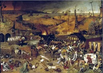 פיטר ברויגל אלדר: ניצחון המוות משי פוסטר של ציור דקורטיבי 24x36inch
