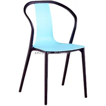 פנאי הכיסא נורדי מעצב האוכל משענת הכיסא מודרני מינימליסטי יצירתי עיבוי פלסטיק כיסא השולחן בבית צואה