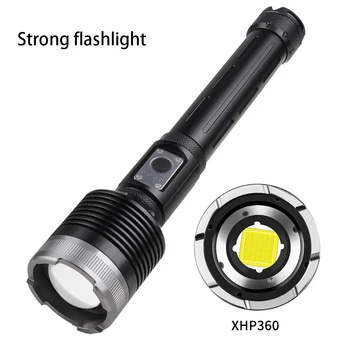 פנס XHP360 מיקרו מנורת אור חזק, תאורה חיצונית דייג
