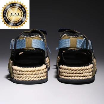 קיץ סנדלים מעור בעבודת יד אדם 2023 יוניסקס קש פלטפורמת נעליים מזדמנים דייג בוהן פתוח חופשה נוחה לחוף