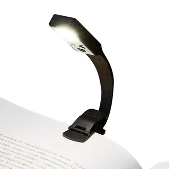 קליפ על אור קריאה 9-LED נטענת אור ספר לקריאה במיטה 360 תואר סיבוב עין אכפתיות הספר אור על מיטת קמפינג