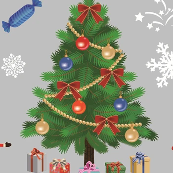 קריקטורה חג המולד דפוס מדבקות לילדים מתנה פתית שלג סנטה קלאוס DIY המפלגה קישוט השנה החדשה עיצוב בשילוב מדבקות